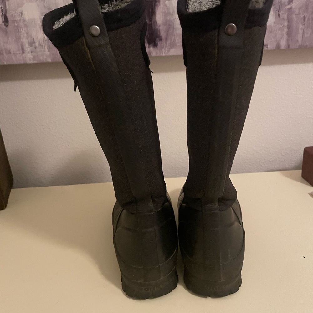 BOGS Crandall tall Black Waterproof Boots women’s size 6 snow - Picture 8 of 9